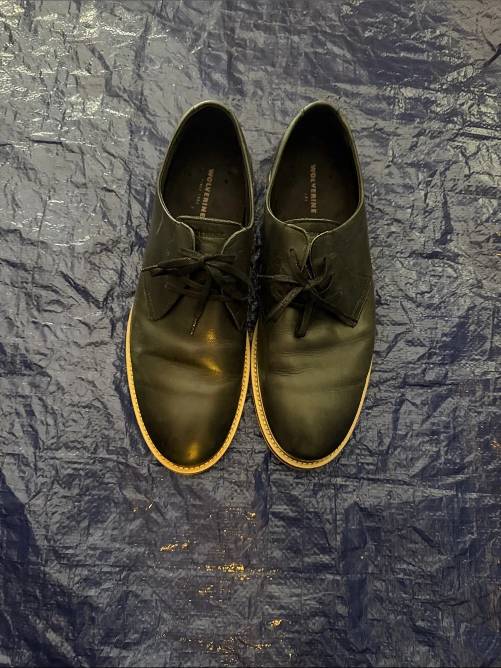 Wolverine Men's Kirk Oxford, BlackLeather, 11.5 M US